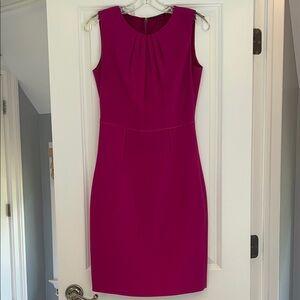 Elie Tahari Pink Sheath Mini Dress Crew Neck Sleeveless